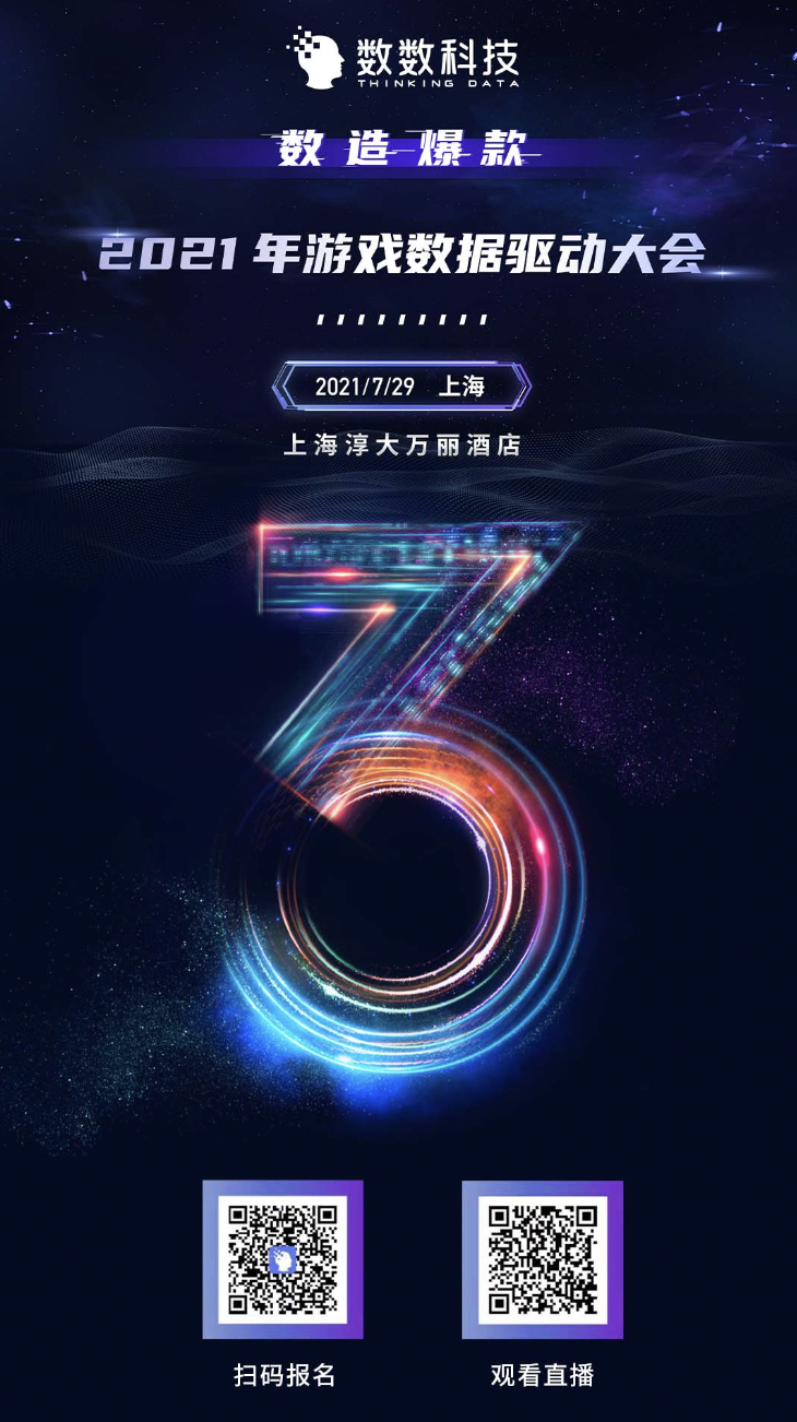 倒计时3天｜2021 游戏数据驱动大会